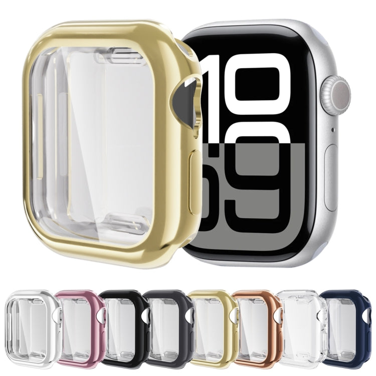 For Apple Watch Series 10 42mm Full Coverage TPU Electroplated Watch Case(Transparent) - Watch Cases by PMC TechLife | Online Shopping South Africa | PMC TechLife | Buy Now Pay Later Mobicred