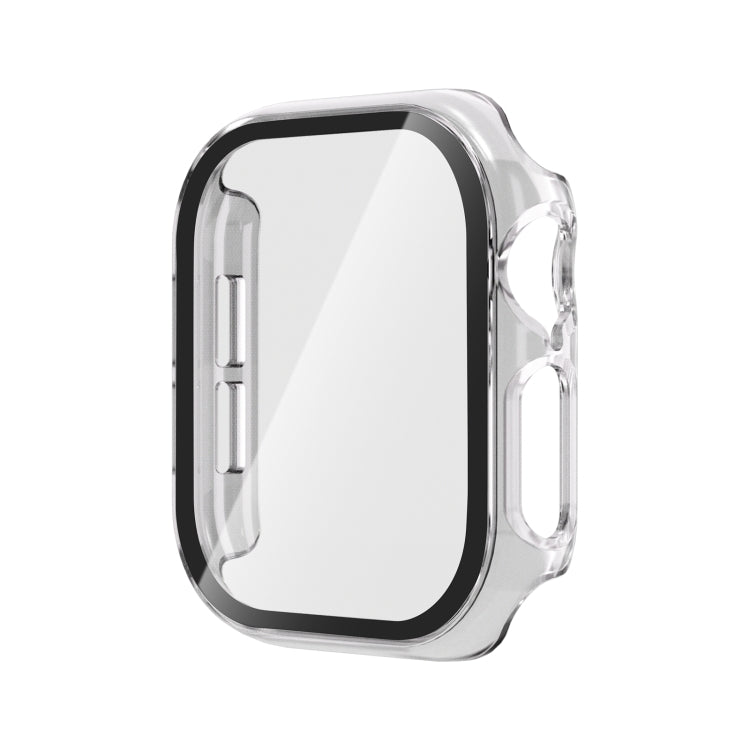 For Apple Watch Series 10 42mm Tempered Glass Film Integrated PC Watch Case(Transparent) - Watch Cases by PMC TechLife | Online Shopping South Africa | PMC TechLife | Buy Now Pay Later Mobicred