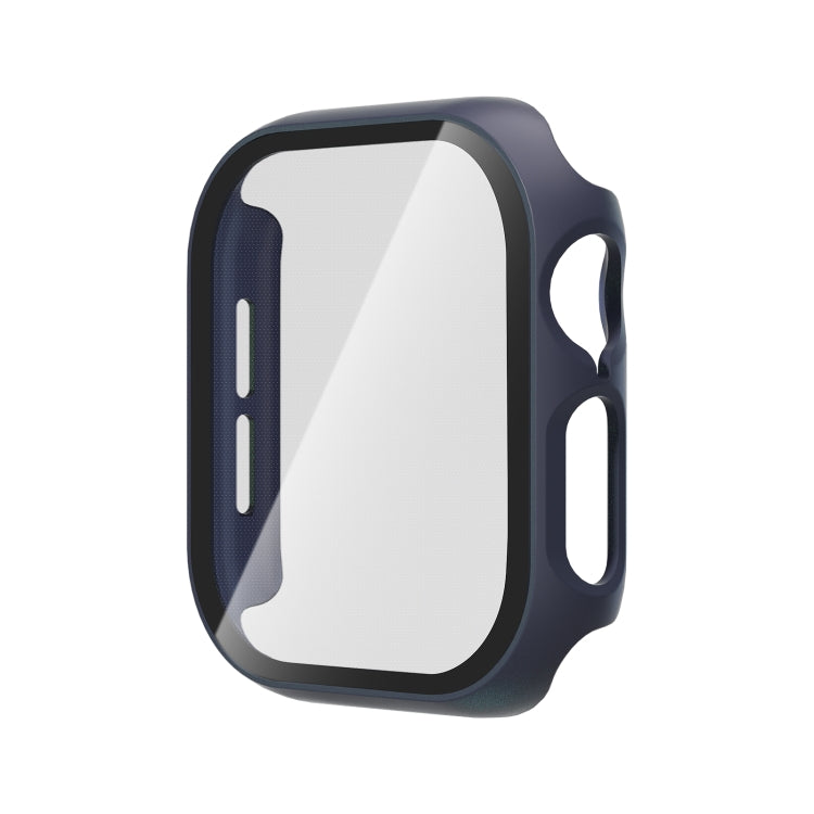 For Apple Watch Series 10 42mm Tempered Glass Film Integrated PC Watch Case(Midnight Blue) - Watch Cases by PMC TechLife | Online Shopping South Africa | PMC TechLife | Buy Now Pay Later Mobicred