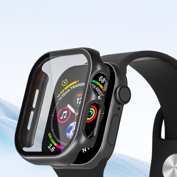 For Apple Watch Series 10 42mm Tempered Glass Film Integrated PC Watch Case(Transparent) - Watch Cases by PMC TechLife | Online Shopping South Africa | PMC TechLife | Buy Now Pay Later Mobicred