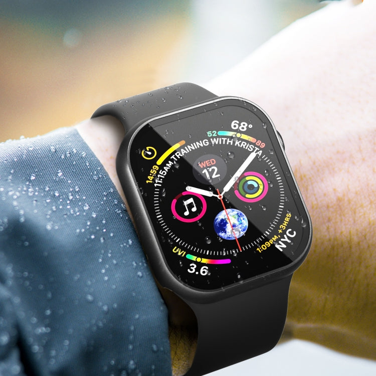 For Apple Watch Series 10 46mm Tempered Glass Film Integrated PC Watch Case(Starlight) - Watch Cases by PMC TechLife | Online Shopping South Africa | PMC TechLife | Buy Now Pay Later Mobicred