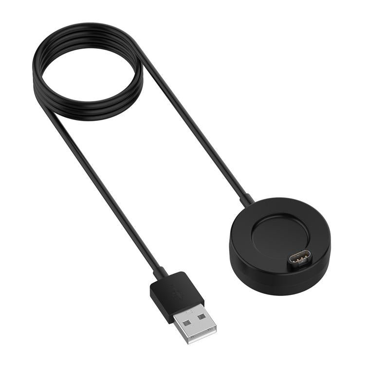 For Garmin Fenix 8 AMOLED / Vivoactive 6 USB Interface Disc Base Smart Watch Charging Cable, Length: 1m(Black) - free shipping - PMC TechLife - Order now!