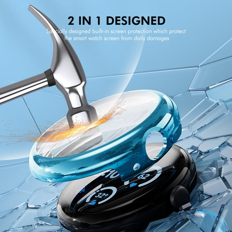 For Google Pixel Watch 3 45mm ENKAY Hat-Prince Full Coverage Electroplated Soft TPU Case with Screen Protection(Black) - free shipping - PMc TechLife - Order now!