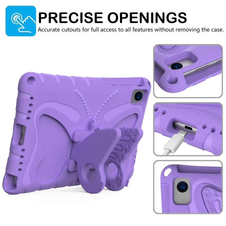 For Lenovo Tab M10 Plus TB-X606F 10.3 Butterfly Bracket EVA Shockproof Tablet Case(Light Purple) - Lenovo by PMC TechLife | Online Shopping South Africa | PMC TechLife | Buy Now Pay Later Mobicred