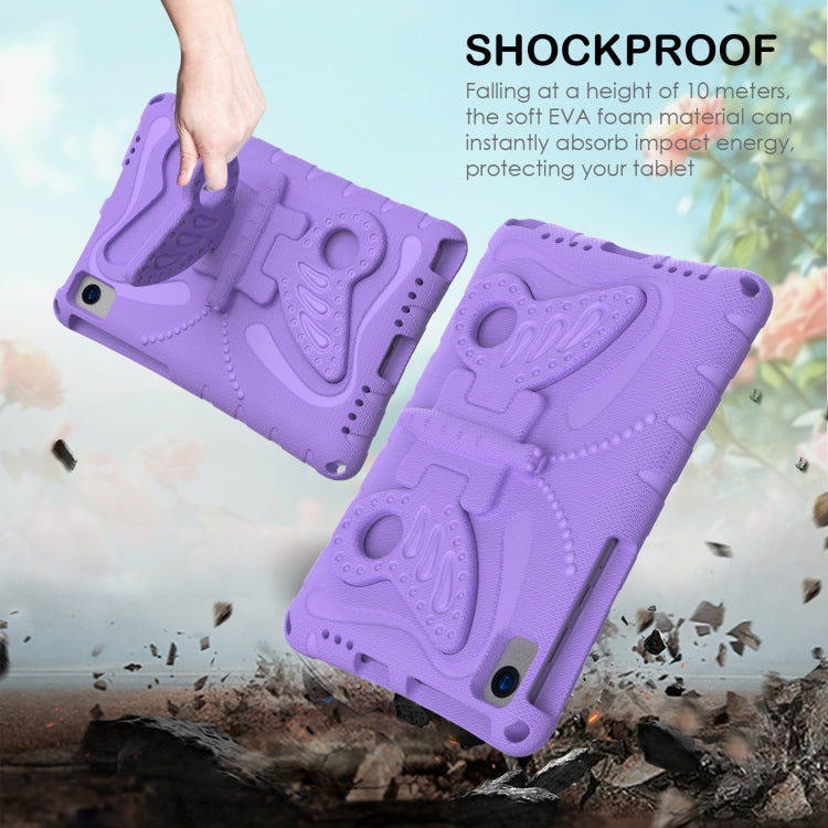 For Lenovo Tab M10 Plus TB-X606F 10.3 Butterfly Bracket EVA Shockproof Tablet Case(Light Purple) - Lenovo by PMC TechLife | Online Shopping South Africa | PMC TechLife | Buy Now Pay Later Mobicred