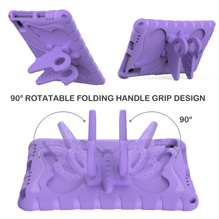 For Lenovo Tab M10 Plus TB-X606F 10.3 Butterfly Bracket EVA Shockproof Tablet Case(Light Purple) - Lenovo by PMC TechLife | Online Shopping South Africa | PMC TechLife | Buy Now Pay Later Mobicred