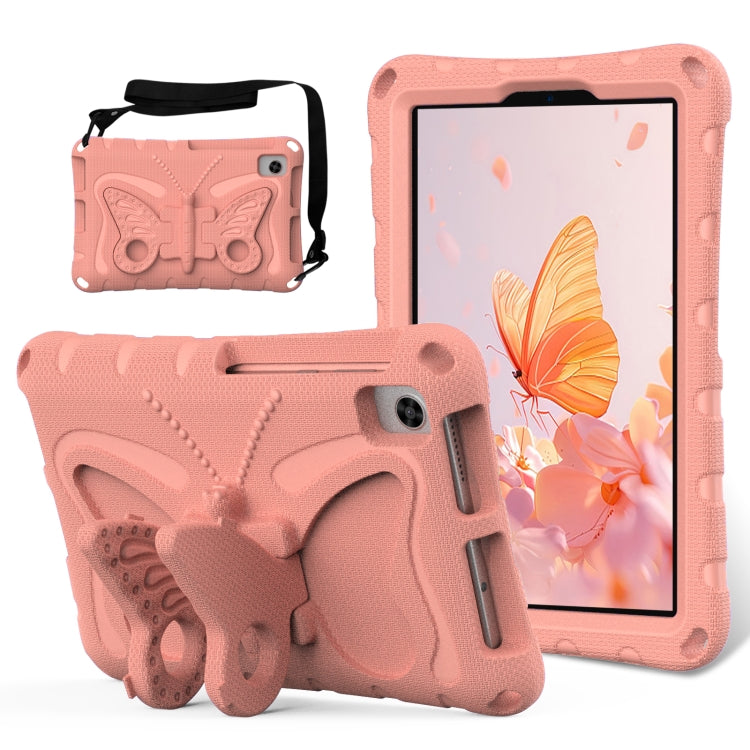 For Lenovo Tan M8 Gen4 8.0 2023 Butterfly Bracket EVA Shockproof Tablet Case(Pink Orange) - Lenovo by PMC TechLife | Online Shopping South Africa | PMC TechLife | Buy Now Pay Later Mobicred