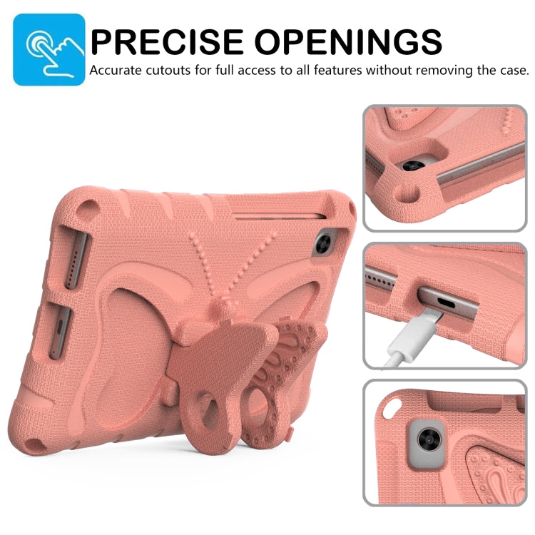 For Lenovo Tan M8 Gen4 8.0 2023 Butterfly Bracket EVA Shockproof Tablet Case(Pink Orange) - Lenovo by PMC TechLife | Online Shopping South Africa | PMC TechLife | Buy Now Pay Later Mobicred