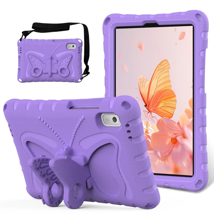 For Lenovo Tab M9 TB-310XU 2023 Butterfly Bracket EVA Shockproof Tablet Case(Light Purple) - Lenovo by PMC TechLife | Online Shopping South Africa | PMC TechLife | Buy Now Pay Later Mobicred