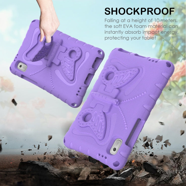 For Lenovo Tab M9 TB-310XU 2023 Butterfly Bracket EVA Shockproof Tablet Case(Light Purple) - Lenovo by PMC TechLife | Online Shopping South Africa | PMC TechLife | Buy Now Pay Later Mobicred