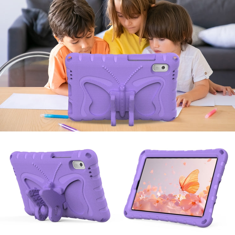 For Lenovo Tab M9 TB-310XU 2023 Butterfly Bracket EVA Shockproof Tablet Case(Light Purple) - Lenovo by PMC TechLife | Online Shopping South Africa | PMC TechLife | Buy Now Pay Later Mobicred