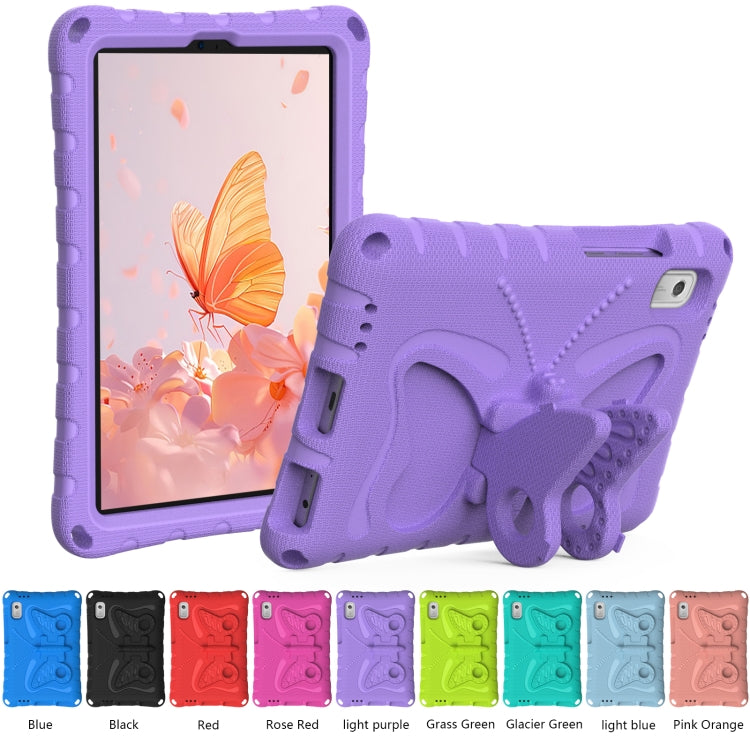 For Lenovo Tab M9 TB-310XU 2023 Butterfly Bracket EVA Shockproof Tablet Case(Light Purple) - Lenovo by PMC TechLife | Online Shopping South Africa | PMC TechLife | Buy Now Pay Later Mobicred