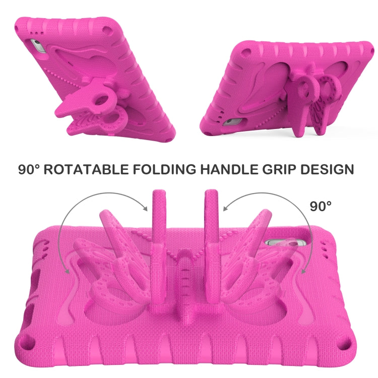 For Lenovo Tab M9 TB-310XU 2023 Butterfly Bracket EVA Shockproof Tablet Case(RoseRed) - Lenovo by PMC TechLife | Online Shopping South Africa | PMC TechLife | Buy Now Pay Later Mobicred