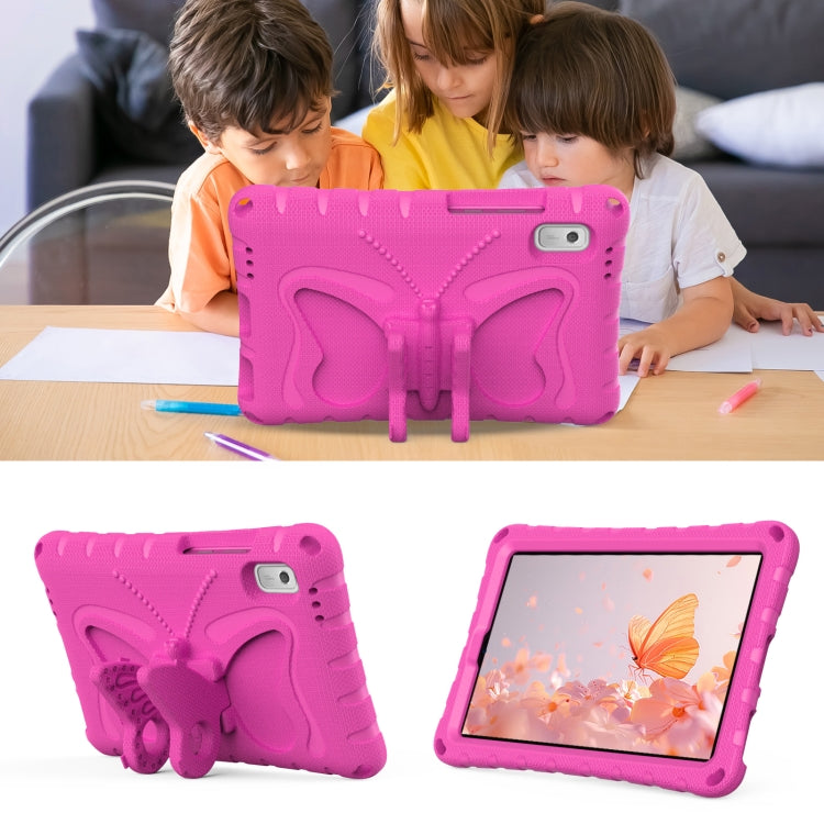 For Lenovo Tab M9 TB-310XU 2023 Butterfly Bracket EVA Shockproof Tablet Case(RoseRed) - Lenovo by PMC TechLife | Online Shopping South Africa | PMC TechLife | Buy Now Pay Later Mobicred