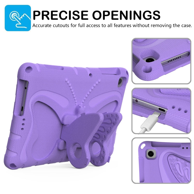 For Lenovo Tab M10 HD TB-328 10.1 Butterfly Bracket EVA Shockproof Tablet Case(Light Purple) - Lenovo by PMC TechLife | Online Shopping South Africa | PMC TechLife | Buy Now Pay Later Mobicred