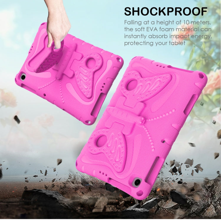 For Lenovo Tab M10 HD TB-328 10.1 Butterfly Bracket EVA Shockproof Tablet Case(RoseRed) - Lenovo by PMC TechLife | Online Shopping South Africa | PMC TechLife | Buy Now Pay Later Mobicred