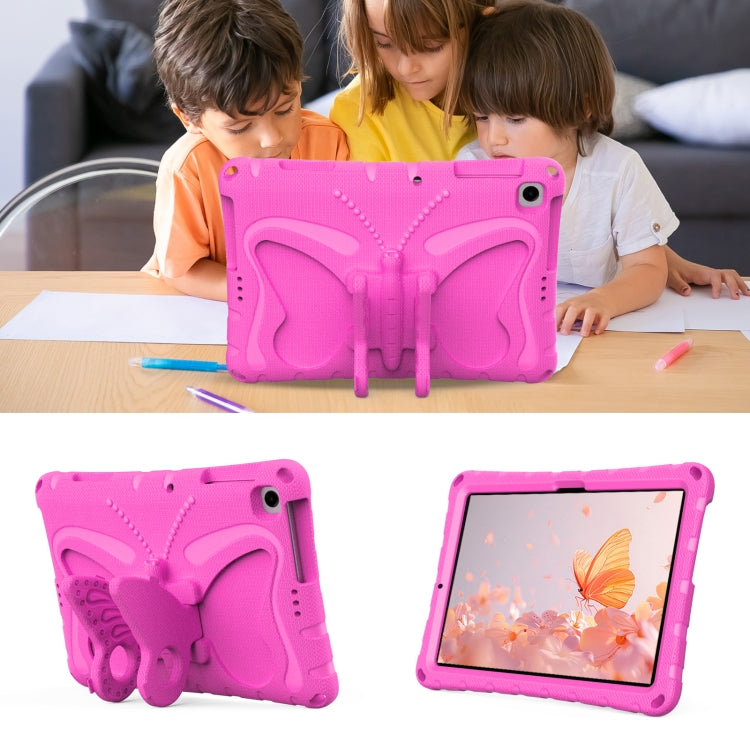 For Lenovo Tab M10 HD TB-328 10.1 Butterfly Bracket EVA Shockproof Tablet Case(RoseRed) - Lenovo by PMC TechLife | Online Shopping South Africa | PMC TechLife | Buy Now Pay Later Mobicred