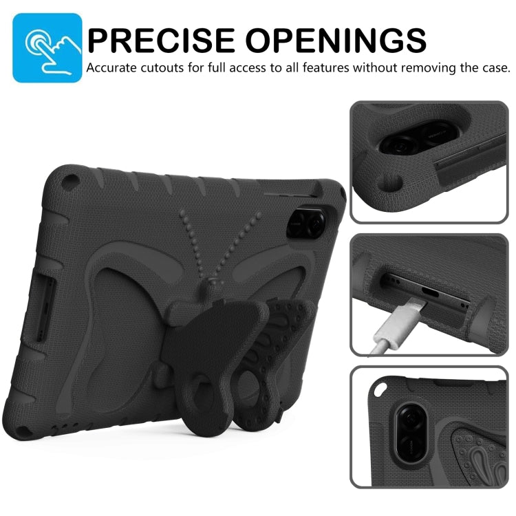 For Honor Pad X9 Butterfly Bracket EVA Shockproof Tablet Case(Black) - Honor by PMC TechLife | Online Shopping South Africa | PMC TechLife | Buy Now Pay Later Mobicred