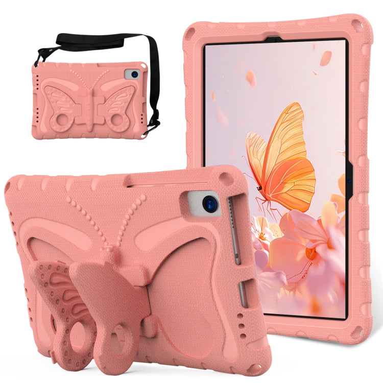 For Huawei MatePad 10.4 Butterfly Bracket EVA Shockproof Tablet Case(Pink Orange) - Huawei by PMC TechLife | Online Shopping South Africa | PMC TechLife | Buy Now Pay Later Mobicred