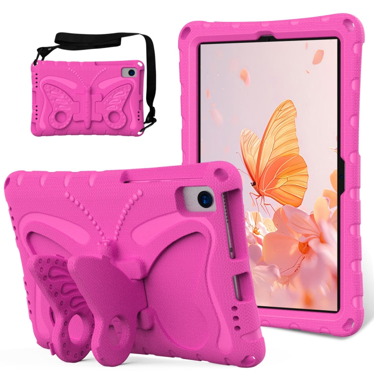 For Huawei MatePad SE 10.4 Butterfly Bracket EVA Shockproof Tablet Case(Rose Red) - Huawei by PMC TechLife | Online Shopping South Africa | PMC TechLife | Buy Now Pay Later Mobicred