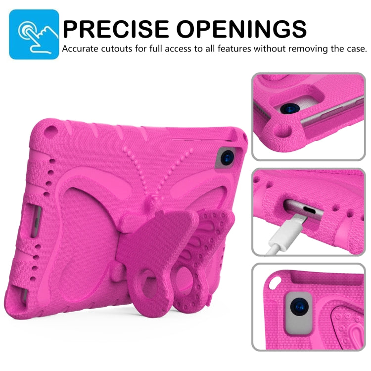 For Huawei MatePad SE 10.4 Butterfly Bracket EVA Shockproof Tablet Case(Rose Red) - Huawei by PMC TechLife | Online Shopping South Africa | PMC TechLife | Buy Now Pay Later Mobicred