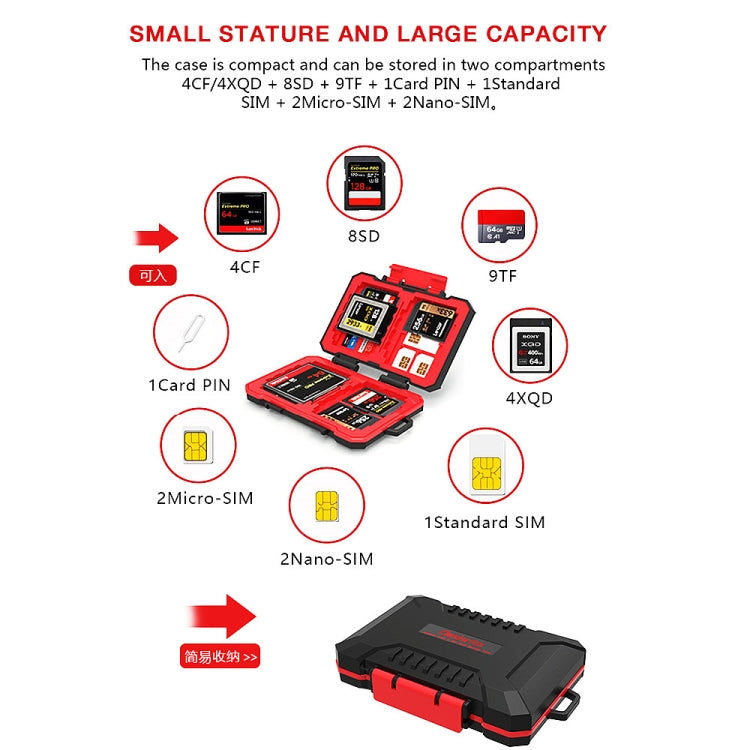 Desiontal SD / TF / XQD / CF / SIM / TF Storage Card Memory Card Organizer Outdoor Portable Waterproof Box - Card Case by PMC TechLife | Online Shopping South Africa | PMC TechLife | Buy Now Pay Later Mobicred