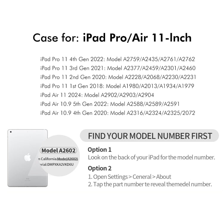 For iPad Air 11 2024 / 2025 / Air 10.9 2022 ENKAY 360 Rotation TPU Leather Smart Tablet Case with Pen Slot(Light Blue) - free shipping - PMc TechLife - Order now!