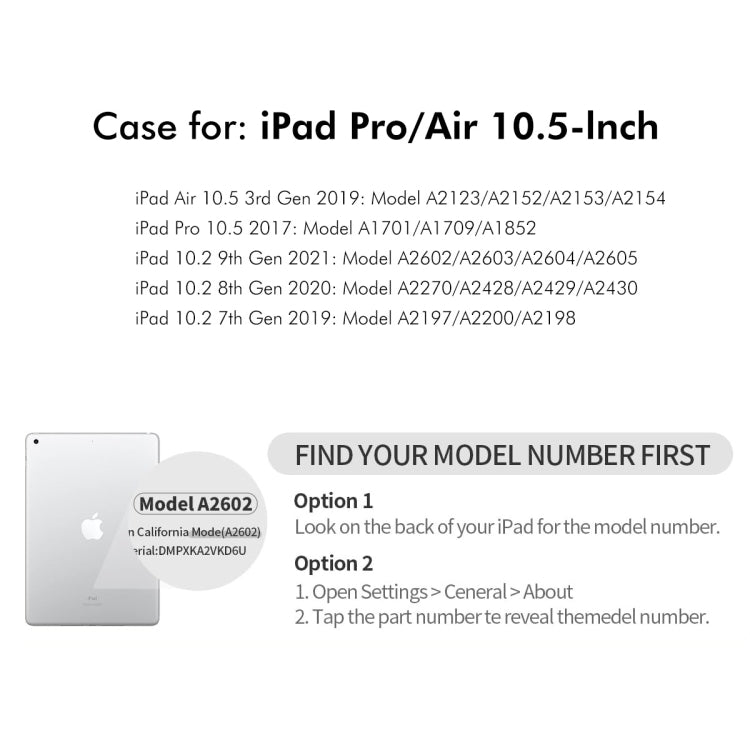 For iPad Air 10.5 / Pro 10.5 / 10.2 ENKAY 360 Rotation TPU Leather Smart Tablet Case with Pen Slot(Black) - free shipping - PMc TechLife - Order now!