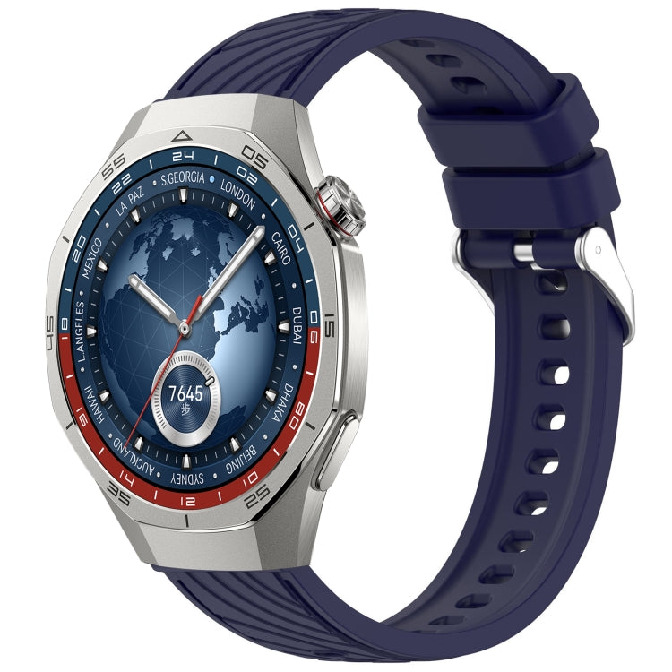 For Huawei Watch GT 5 Pro 46mm Line Texture Quick Release Silicone Watch Band(Original Blue) - Watch Bands by PMC TechLife | Online Shopping South Africa | PMC TechLife | Buy Now Pay Later Mobicred