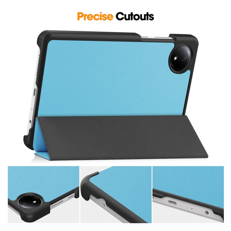 For Redmi Pad SE 4G 8.7 ENKAY Tri-fold Custer Texture Leather Smart Tablet Case(Dark Green) - free shipping - PMc TechLife - Order now!