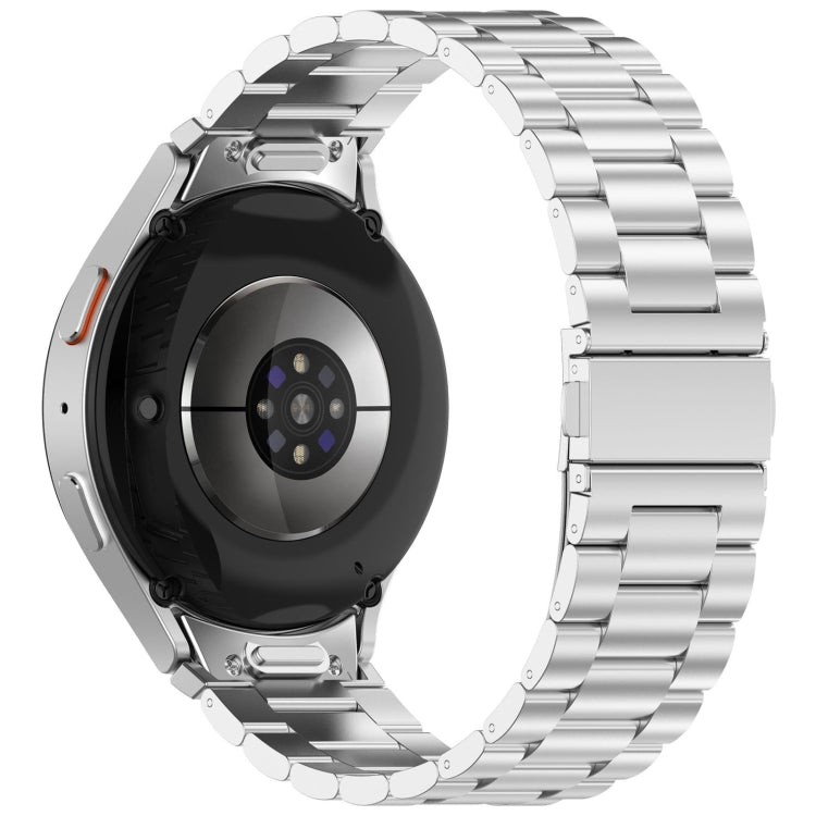 For Samsung Galaxy Watch 6  40 / 44mm Three Beads Button Quick Release Metal Watch Band(Silver) - free shipping - PMC TechLife - Order now!