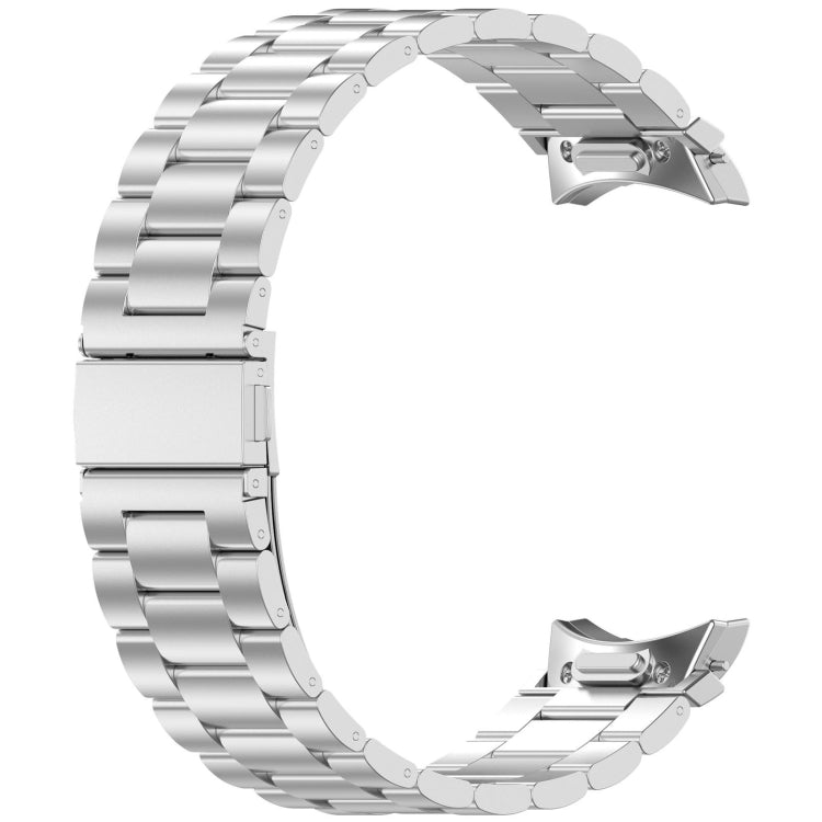 For Samsung Galaxy Watch 6  40 / 44mm Three Beads Button Quick Release Metal Watch Band(Silver) - free shipping - PMC TechLife - Order now!