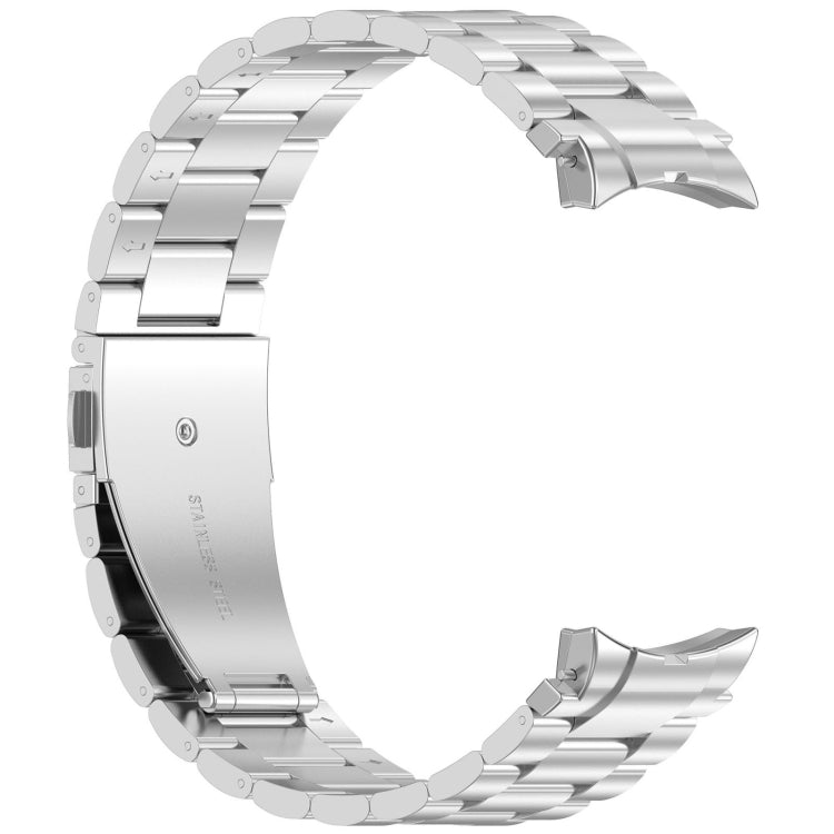 For Samsung Galaxy Watch 6  40 / 44mm Three Beads Button Quick Release Metal Watch Band(Silver) - free shipping - PMC TechLife - Order now!