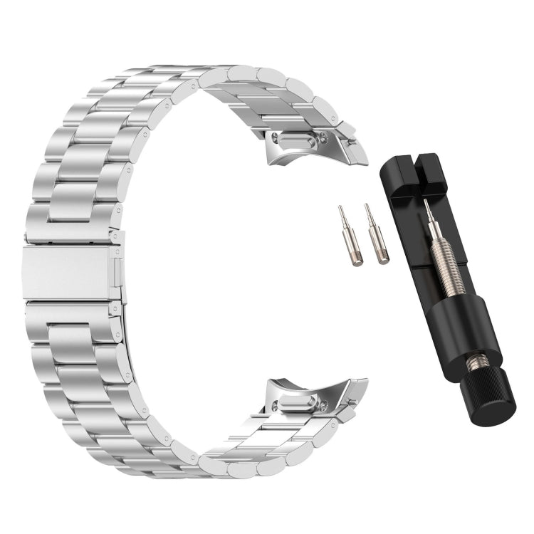 For Samsung Galaxy Watch 6  40 / 44mm Three Beads Button Quick Release Metal Watch Band(Silver) - free shipping - PMC TechLife - Order now!