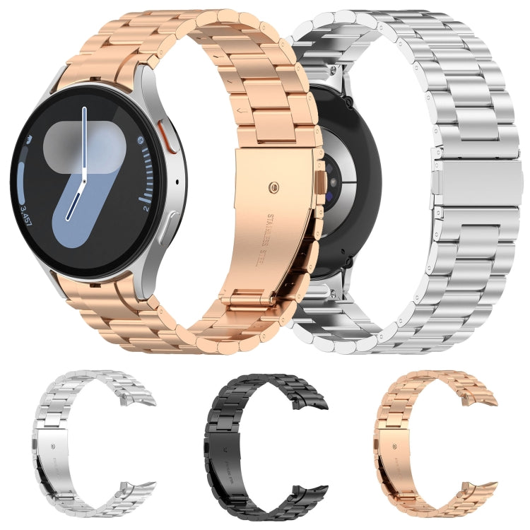 For Samsung Galaxy Watch4 Classic 42 / 46mm Three Beads Button Quick Release Metal Watch Band(Silver) - free shipping - PMC TechLife - Order now!
