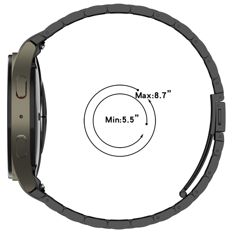 For Samsung Galaxy Watch 5 Pro Three Beads Button Quick Release Metal Watch Band(Silver) - free shipping - PMC TechLife - Order now!