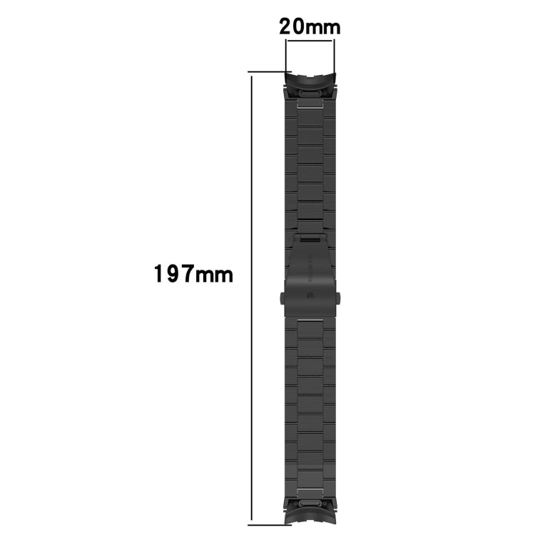 For Samsung Galaxy Watch4 Classic 42 / 46mm Three Beads Button Quick Release Metal Watch Band(Silver) - free shipping - PMC TechLife - Order now!