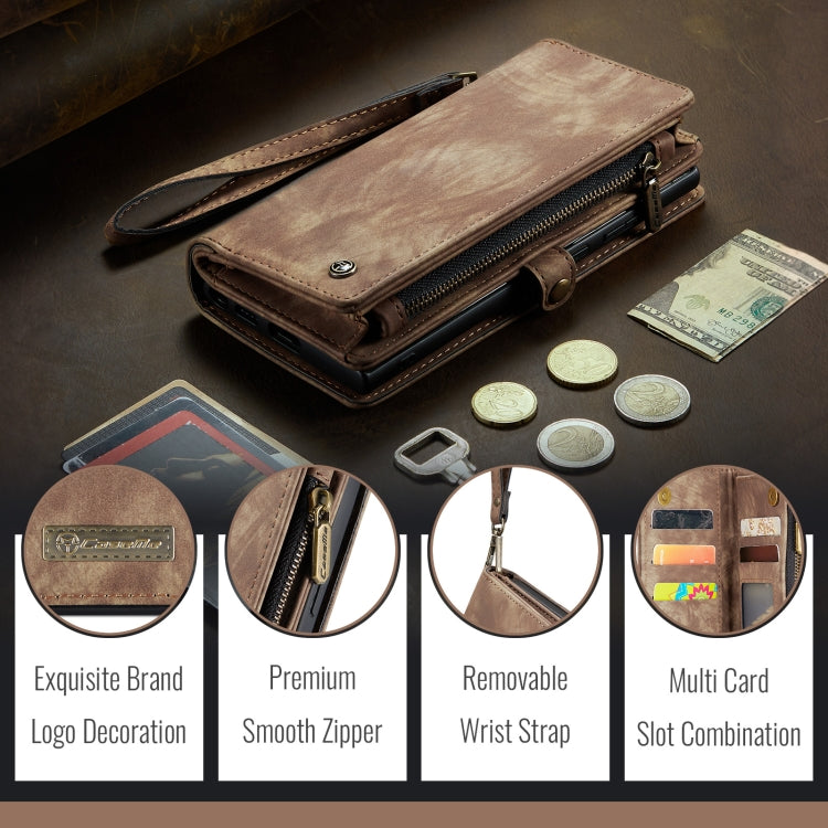 For Samsung Galaxy S24 FE 5G CaseMe 008 Detachable Multifunctional Leather Phone Case(Brown) - free shipping - PMC Jewellery - Order now!