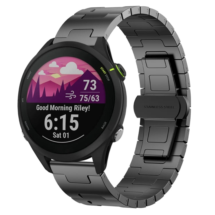 For Garmin Forerunner 255 Music Titanium Alloy 22mm Metal Watch Band(Titanium Color) - Watch Bands by PMc TechLife | Online Shopping South Africa | PMc TechLife | Buy Now Pay Later Mobicred