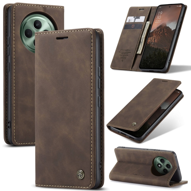 For OPPO Reno12 F /12 FS 5G CaseMe 013 Multifunctional Horizontal Flip Leather Phone Case(Coffee) - free shipping - PMC Jewellery - Order now!