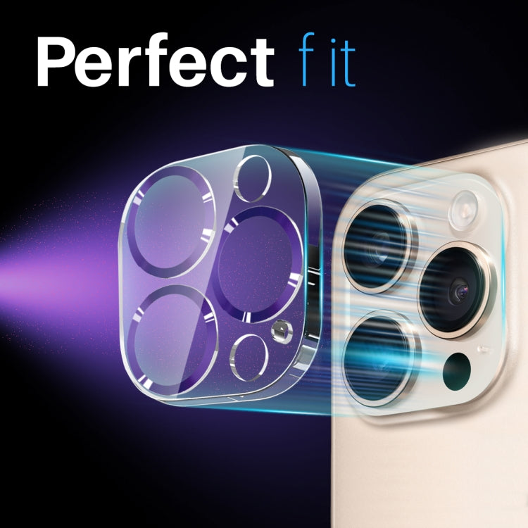 For iPhone 16 Pro / 16 Pro Max NORTHJO Camera Lens Protector CD Veins 3D Tempered Glass Film(Purple) - free shipping - PMC Jewellery - Order now!