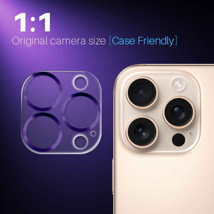 For iPhone 16 Pro / 16 Pro Max NORTHJO Camera Lens Protector CD Veins 3D Tempered Glass Film(Purple) - free shipping - PMC Jewellery - Order now!