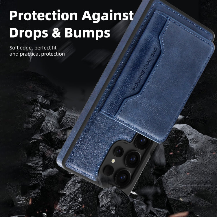 For Samsung Galaxy S25 5G Shield Multi-functional MagSafe Card Bag Phone Case(Blue) - Galaxy S25 5G Cases by PMC Jewellery | Online Shopping South Africa | PMC Jewellery | Buy Now Pay Later Mobicred