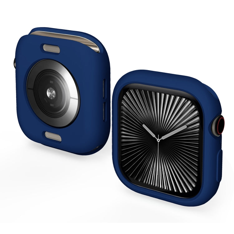 For Apple Watch Series 10 46mm ENKAY Hat-Prince 2 in 1 Candy Color TPU Watch Case with Full Coverage PMMA Soft Film(Dark Blue) - free shipping - PMc TechLife - Order now!