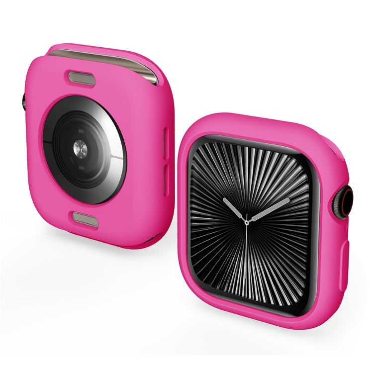 For Apple Watch Series 10 46mm ENKAY Hat-Prince 2 in 1 Candy Color TPU Watch Case with Full Coverage PMMA Soft Film(Rose) - free shipping - PMc TechLife - Order now!