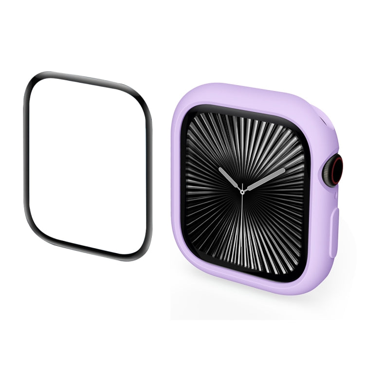 For Apple Watch Series 10 42mm ENKAY Hat-Prince 2 in 1 Candy Color TPU Watch Case with Full Coverage PMMA Soft Film(Purple) - free shipping - PMc TechLife - Order now!