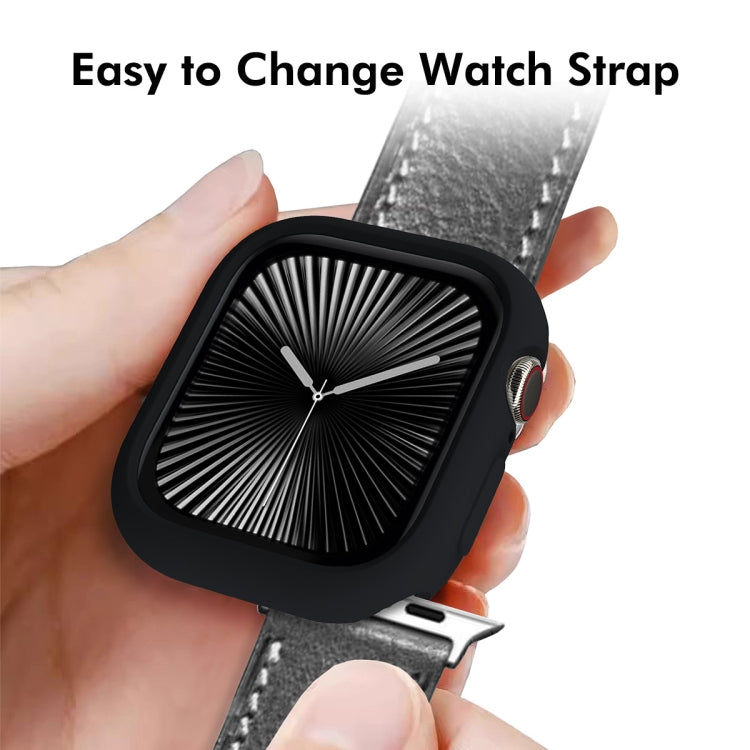 For Apple Watch Series 10 46mm ENKAY Hat-Prince 2 in 1 Candy Color TPU Watch Case with Full Coverage PMMA Soft Film(Purple) - free shipping - PMc TechLife - Order now!