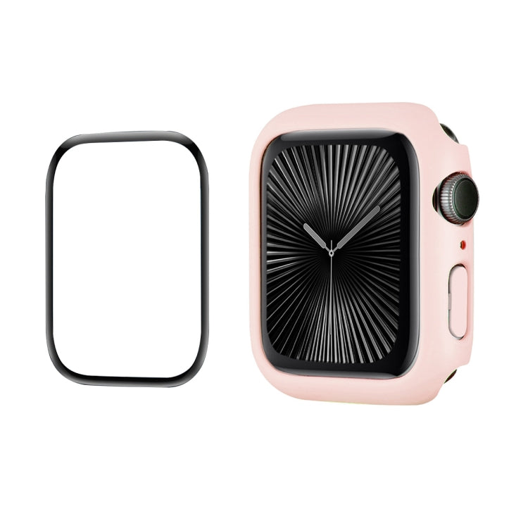 For Apple Watch Series 10 46mm ENKAY Hat-Prince 2 in 1 Solid Color PC Watch Case with Full Coverage PMMA Soft Film(Pink) - free shipping - PMc TechLife - Order now!