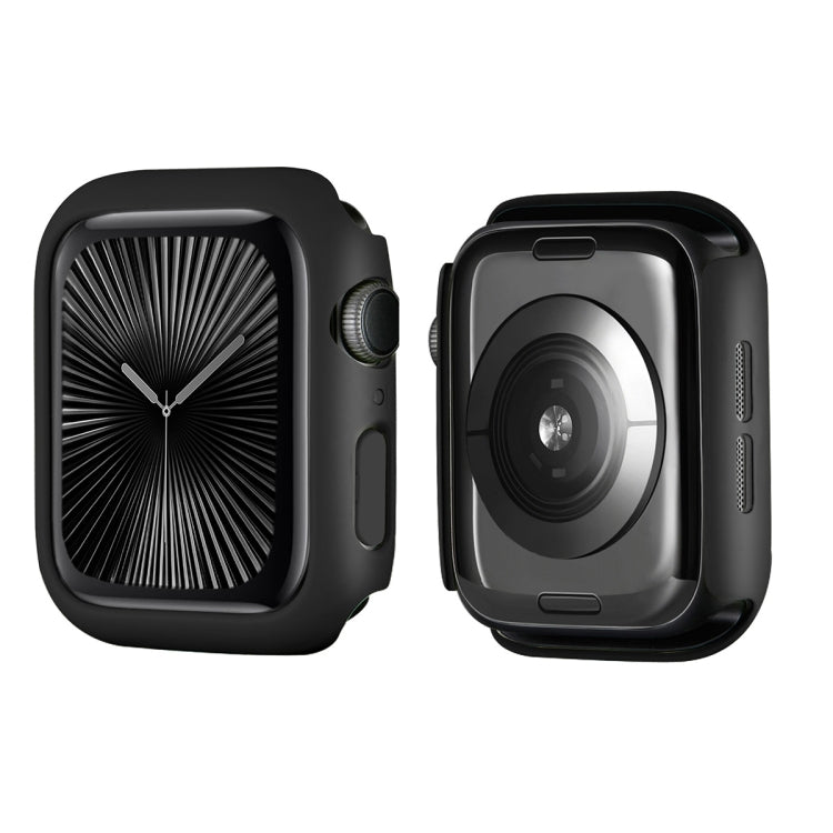 For Apple Watch Series 10 46mm ENKAY Hat-Prince 2 in 1 Solid Color PC Watch Case with Full Coverage PMMA Soft Film(Black) - free shipping - PMc TechLife - Order now!