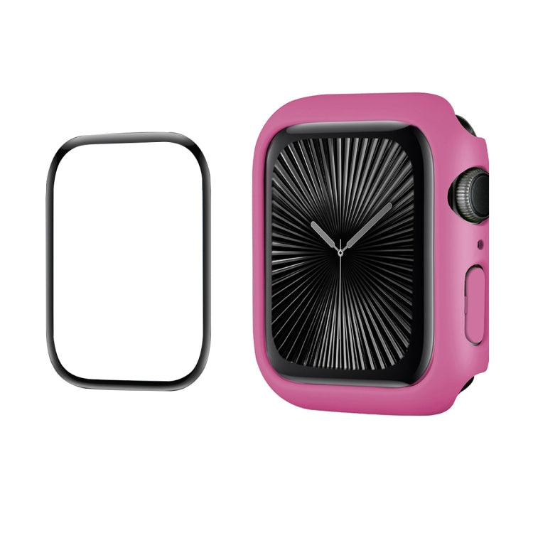 For Apple Watch Series 10 46mm ENKAY Hat-Prince 2 in 1 Solid Color PC Watch Case with Full Coverage PMMA Soft Film(Rose) - free shipping - PMc TechLife - Order now!